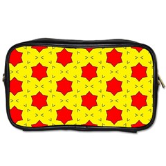 Pattern Red Star Texture Star Toiletries Bag (one Side) by Simbadda