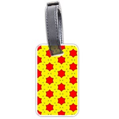 Pattern Red Star Texture Star Luggage Tag (one Side) by Simbadda