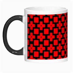 Pattern Red Black Texture Cross Morph Mugs by Simbadda