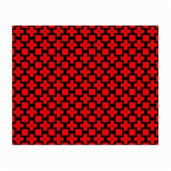 Pattern Red Black Texture Cross Small Glasses Cloth by Simbadda