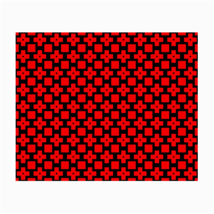 Pattern Red Black Texture Cross Small Glasses Cloth