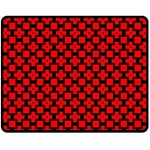 Pattern Red Black Texture Cross Fleece Blanket (Medium)  60 x50  Blanket Front