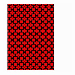 Pattern Red Black Texture Cross Large Garden Flag (two Sides) by Simbadda