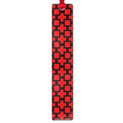 Pattern Red Black Texture Cross Large Book Marks by Simbadda