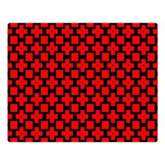 Pattern Red Black Texture Cross Double Sided Flano Blanket (large)  by Simbadda