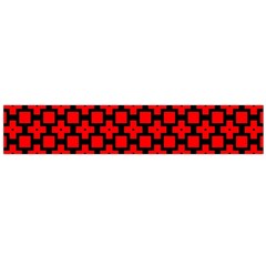 Pattern Red Black Texture Cross Large Flano Scarf  by Simbadda