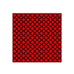 Pattern Red Black Texture Cross Satin Bandana Scarf by Simbadda