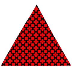 Pattern Red Black Texture Cross Wooden Puzzle Triangle