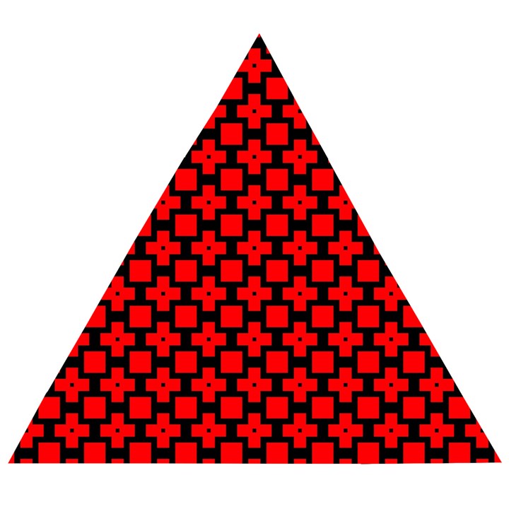 Pattern Red Black Texture Cross Wooden Puzzle Triangle