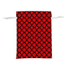 Pattern Red Black Texture Cross Lightweight Drawstring Pouch (m)