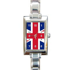 Uk Flag Rectangle Italian Charm Watch by FlagGallery