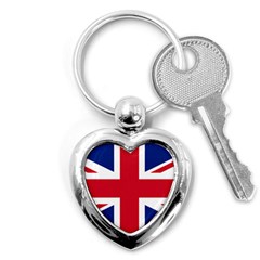 Uk Flag Key Chain (heart) by FlagGallery