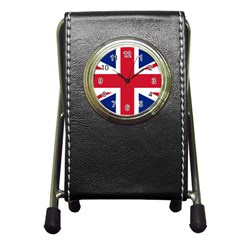 Uk Flag Pen Holder Desk Clock by FlagGallery