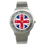 UK Flag Stainless Steel Watch Front