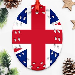 Uk Flag Oval Filigree Ornament (two Sides) by FlagGallery