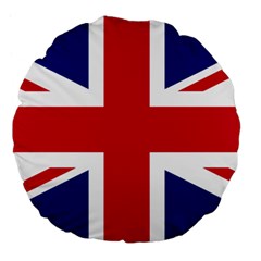 Uk Flag Large 18  Premium Flano Round Cushions by FlagGallery