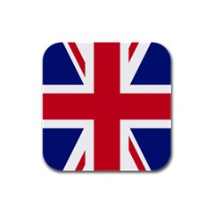 Uk Flag Union Jack Rubber Square Coaster (4 Pack)  by FlagGallery