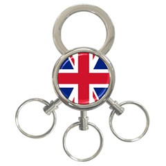 Uk Flag Union Jack 3-ring Key Chain by FlagGallery