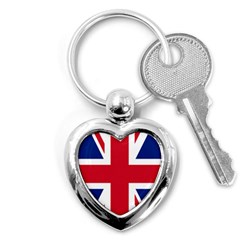 Uk Flag Union Jack Key Chain (heart) by FlagGallery