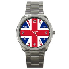 Uk Flag Union Jack Sport Metal Watch by FlagGallery