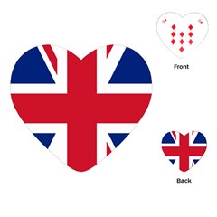 Uk Flag Union Jack Playing Cards Single Design (heart) by FlagGallery