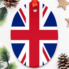 Uk Flag Union Jack Oval Ornament (two Sides) by FlagGallery