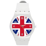 UK Flag Union Jack Round Plastic Sport Watch (M) Front