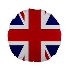 Uk Flag Union Jack Standard 15  Premium Round Cushions by FlagGallery