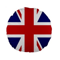 Uk Flag Union Jack Standard 15  Premium Flano Round Cushions by FlagGallery