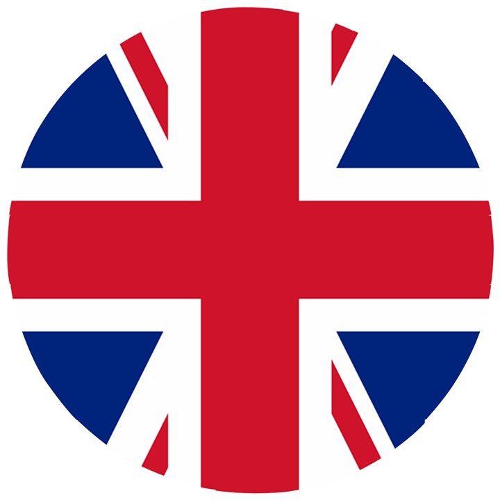 UK Flag Union Jack Wooden Puzzle Round