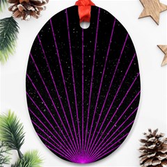 Laser Show Festival Oval Ornament (two Sides)