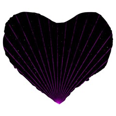 Laser Show Festival Large 19  Premium Flano Heart Shape Cushions by HermanTelo