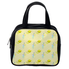 Lemonade Polkadots Classic Handbag (one Side) by bloomingvinedesign