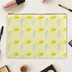 Lemonade Polkadots Cosmetic Bag (xl) by bloomingvinedesign