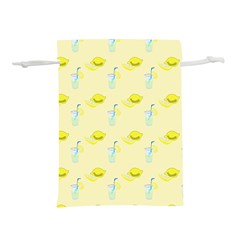 Lemonade Polkadots Lightweight Drawstring Pouch (l)