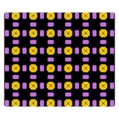 Pattern Black Background Seamless Double Sided Flano Blanket (small) 