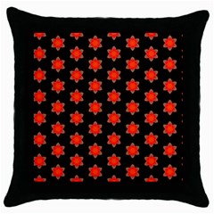 Flower Pattern Pattern Texture Throw Pillow Case (black) by Simbadda