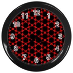 Pattern Seamless Texture Design Wall Clock (Black) Front