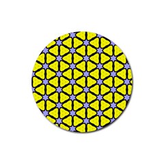 Pattern Modern Colorful Bright Rubber Coaster (round) 