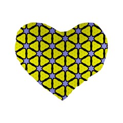 Pattern Modern Colorful Bright Standard 16  Premium Heart Shape Cushions by Simbadda