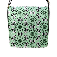 Background Texture Dots Pattern Flap Closure Messenger Bag (l) by Simbadda