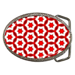 Pattern Red White Texture Seamless Belt Buckles by Simbadda