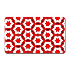 Pattern Red White Texture Seamless Magnet (rectangular) by Simbadda