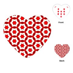 Pattern Red White Texture Seamless Playing Cards Single Design (heart) by Simbadda