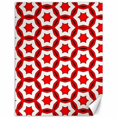 Pattern Red White Texture Seamless Canvas 12  X 16  by Simbadda