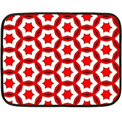 Pattern Red White Texture Seamless Double Sided Fleece Blanket (mini)  by Simbadda