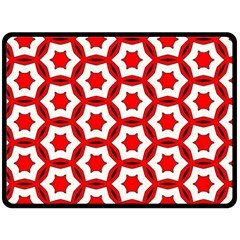 Pattern Red White Texture Seamless Fleece Blanket (large)  by Simbadda