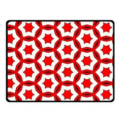 Pattern Red White Texture Seamless Fleece Blanket (small) by Simbadda