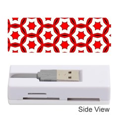 Pattern Red White Texture Seamless Memory Card Reader (stick) by Simbadda