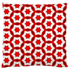 Pattern Red White Texture Seamless Large Flano Cushion Case (one Side) by Simbadda